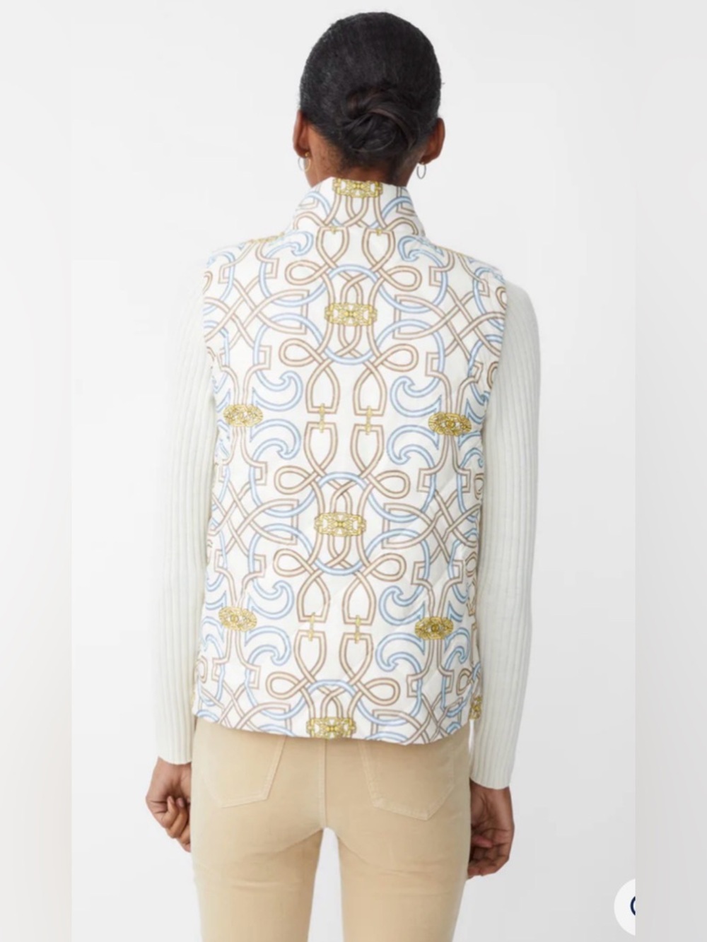J. McLaughlin Vivian Reversible Puffer Vest in Neo Beltmore, sz XS - Picture 2 of 13